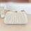 Leichte Abendtasche, plissierte Abendtasche mit-Silber 6