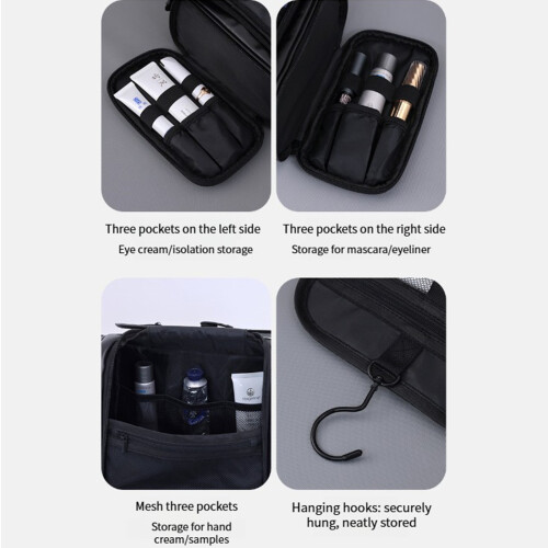 Practical Travel Hanging Toiletry Pouches Waterproof-brown 2