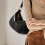 Practical PU Leather Crossbody Bag Casual Dumpling Purse-Black 7