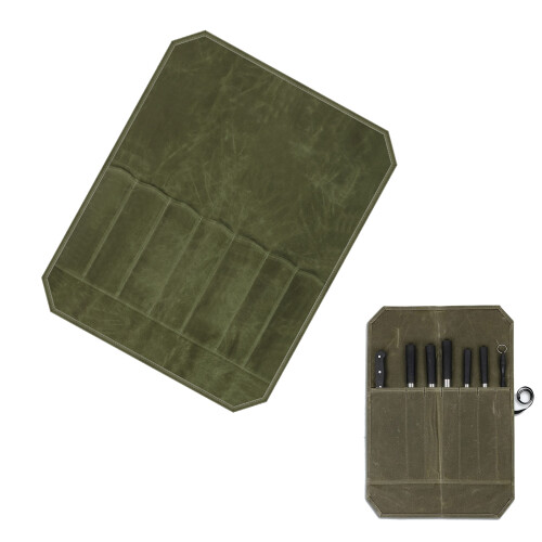 Koksmesroltas, waterdichte, gewaxte canvas messentas-Khaki 2