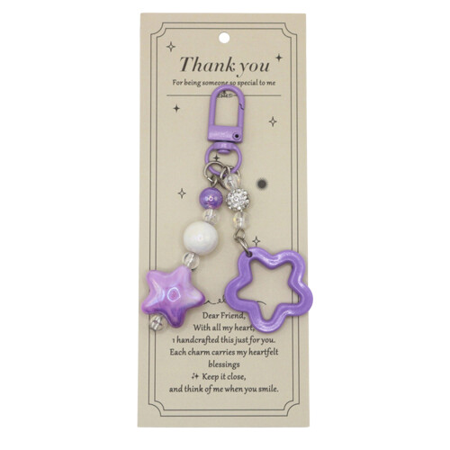 Lovely Star Bag Charms for Purse Backpack Decorations-Purple
