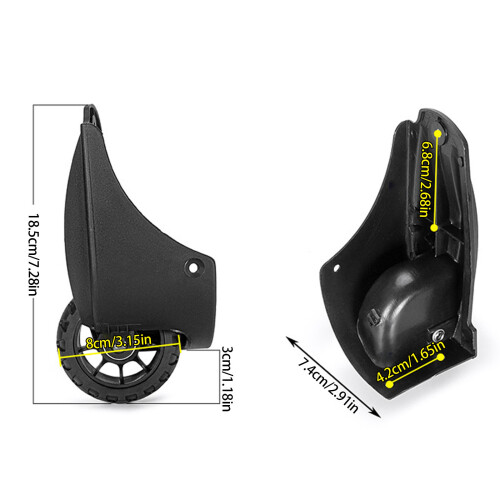 1 Pair Quiet Replacement Wheels for Suitcases with Easy 2