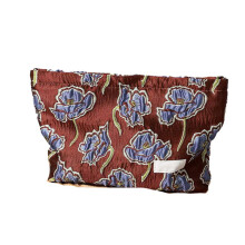 Lightweight Canvas Makeup Organizer with Floral Design for-L