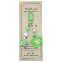 Cute Bag Charms Purse Charm Car Keyrings Star Handbag-Green
