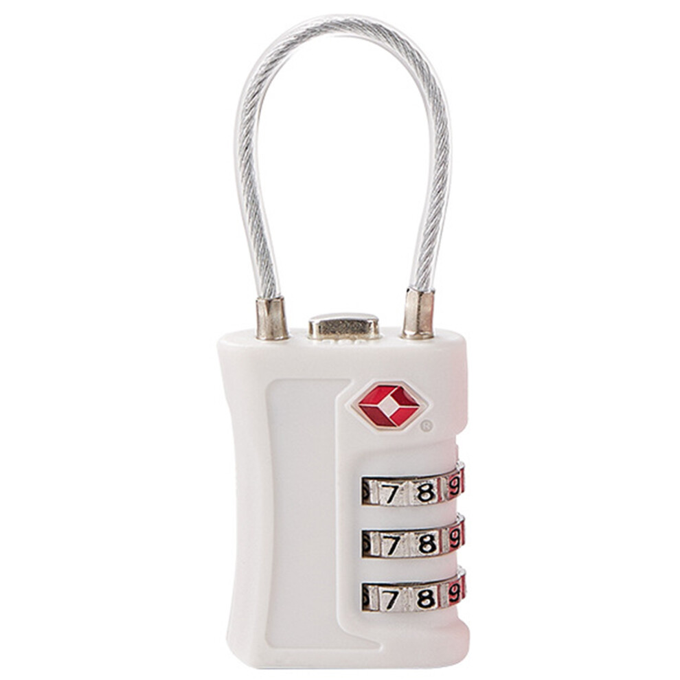 Combination Padlock Waterproof 3Digit Combination Lock-White 7627000637871