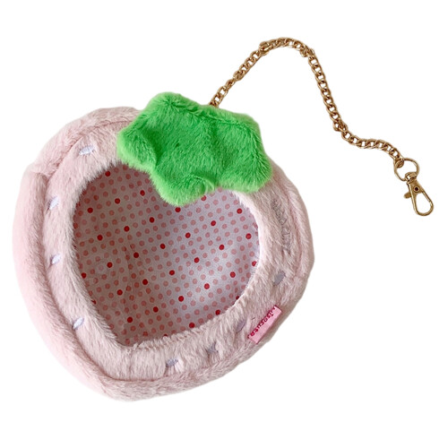 Figuren-Display-Tasche mit Schlüsselanhänger, hängende-Rosa