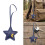Creative 3D Star PU Leather Bag Charm for Bags Keychains-Silver 3