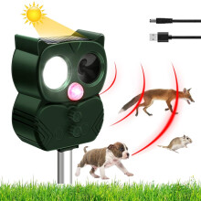 Ulkokäyttöön tarkoitettu aurinkokarkotin koirille, kaneille, ketuille ja kissoille, ultraäänieläinkarkotin, vedenpitävä, ihmis- ja
