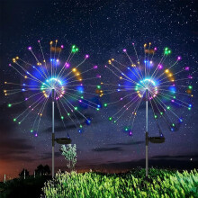 Betoverend vuurwerk op zonne-energie: 150 LED tuinverlichting, waterdicht, terras- en huisdecoratie, sprankelende buitenverlichting met