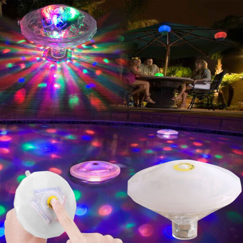 Pool Light, Waterproof LED Underwater Adds Charm To Your Bathtub Or Pool With A Tether Loop And Changing Light Modes