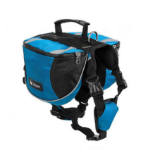 Pettorina a zaino per cani con strisce riflettenti per una maggiore visibilità notturna (blu neon, taglia L)
