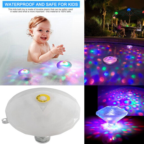 Διακοσμητικός φωτισμός πολλαπλών χρωμάτων, επαναφορτιζόμενα πλωτά φώτα πισίνας 1