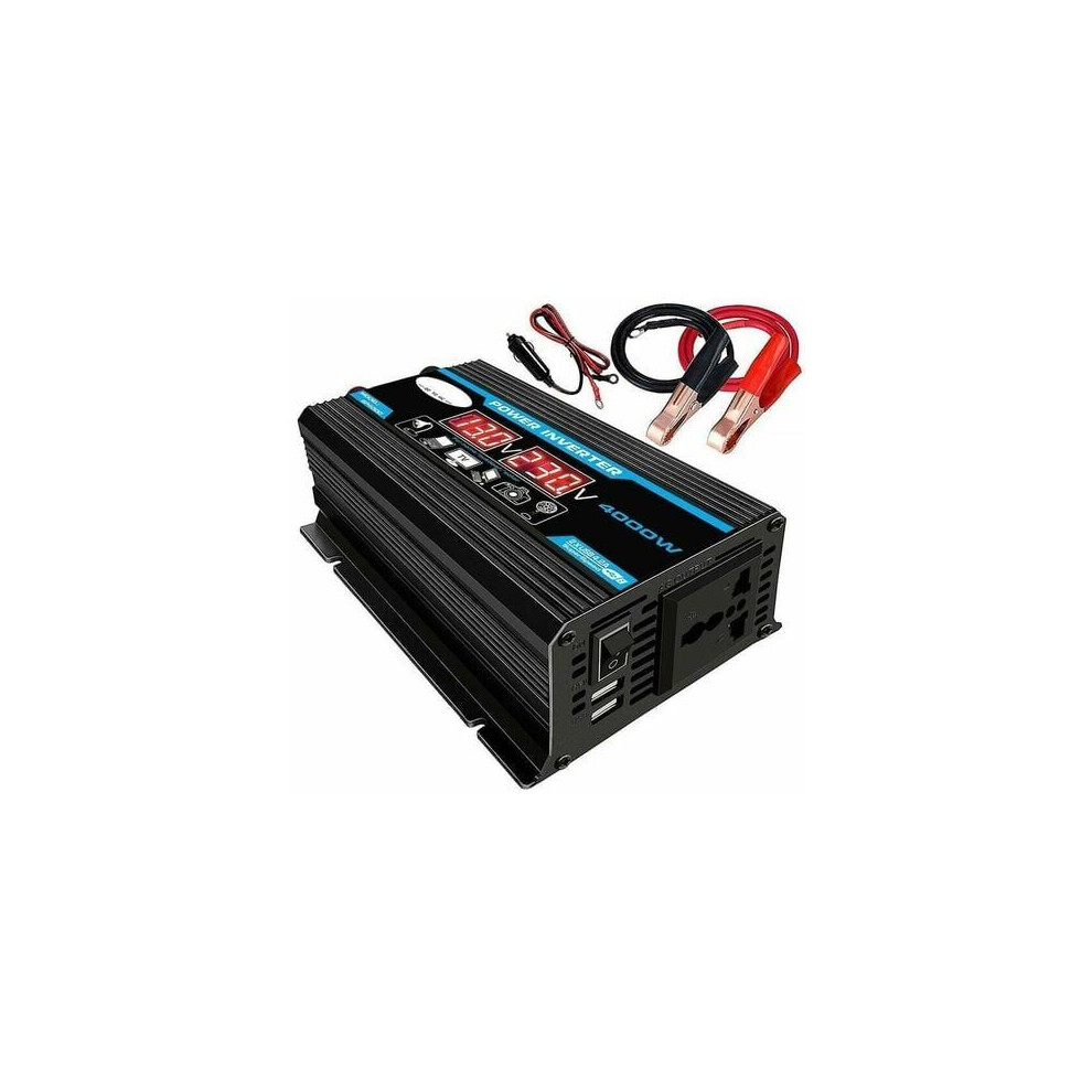 Pure Sine Wave Inverter For Reliable Energy Conversion, 12V Dc To 220V Ac With Smart Cooling Fans, Aluminum Alloy Case For Extra Durability 9405630583694