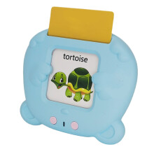 Bilingual Flash Cards Learning Set Interactive Educational Toy for Kids Spanish English Speaking Autism Speech Therapy Flash Card Reader with Music