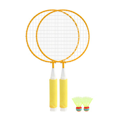 Badminton Racket Set Replacement Badminton Equipment Oversized Net Surface Steel Frame Rackets Soft Wrapped Handle Tight Stringing Lightweight Rackets