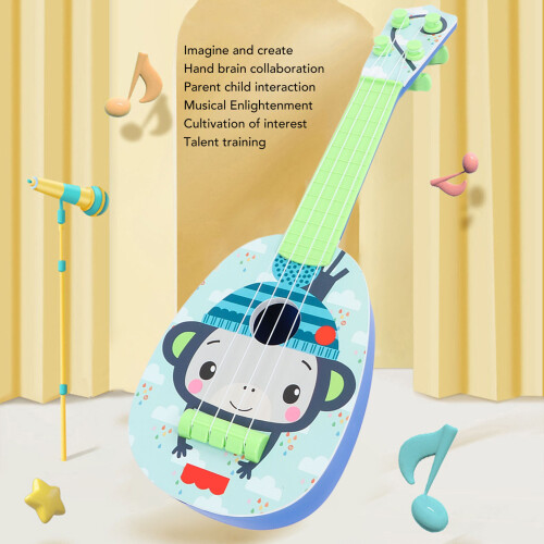 Kids Ukulele Toy 4 Strings, Plastic Musical Instrument for Beginners Type 2 2