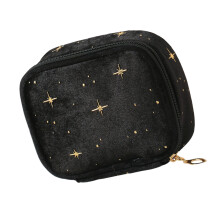 Ästhetische Make-up-Tasche, Kosmetiktasche für Damen,-Schwarz