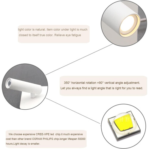 Μινιμαλιστικές απλίκες τοίχου LED, ρυθμιζόμενο φωτιστικό τοίχου με αδιαφανές 1