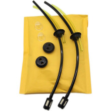 Kit di tubi del carburante per prestazioni ottimali nei motori Honda, completo di guarnizione di ricambio e pompetta di adescamento.