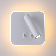 Hoogwaardige lichtbronnen voor droge binnenruimtes, moderne wandlampen met verstelbare nachtlamp, 12W dubbele schakelaar, draaibare leeslamp