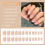 Κόλλα νυχιών που περιλαμβάνεται French Mani Press On Nails, κοντά ψεύτικα νύχια ποιότητας 3