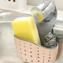 Hanging Kitchen Faucet Caddy, Sink Basket Sponge Holder With Drain Hole, For Space Saving And Efficient Drainage In Your Kitchen Or Bathroom Area,