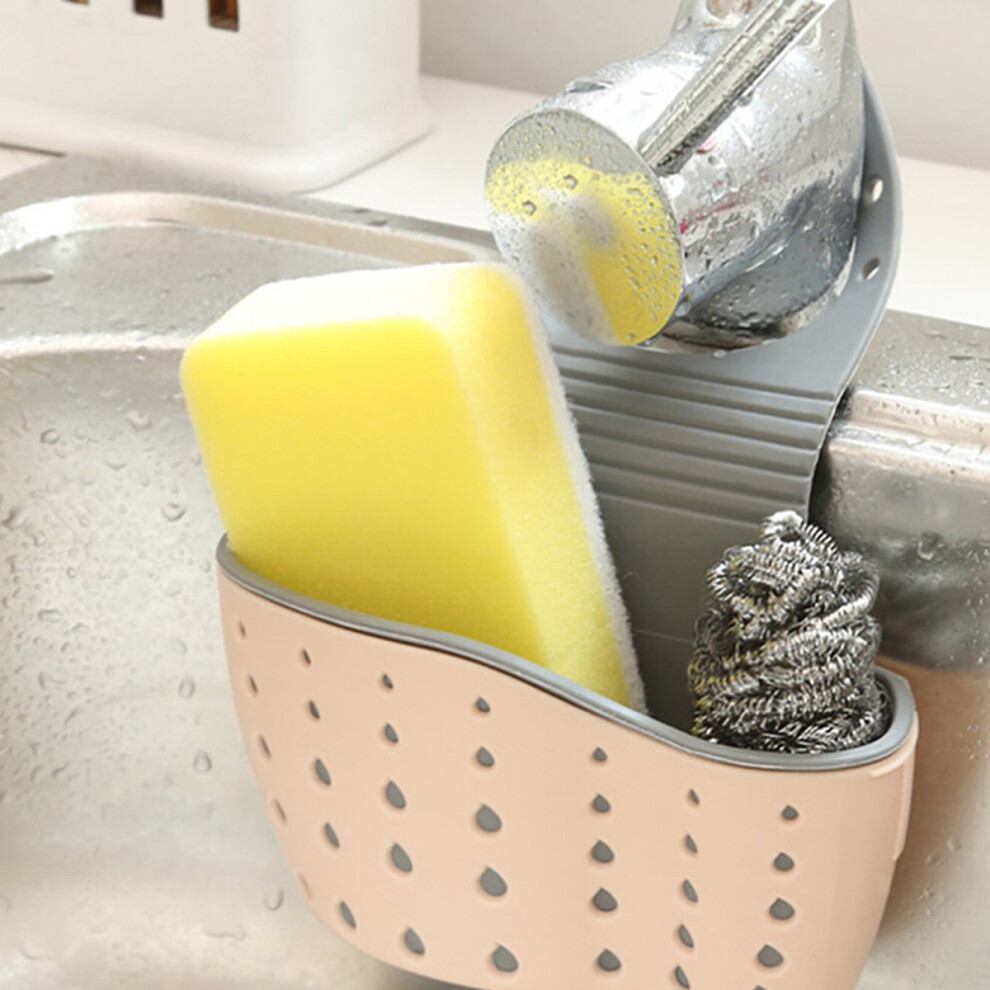 Hanging Kitchen Faucet Caddy, Sink Basket Sponge Holder With Drain Hole, For Space Saving And Efficient Drainage In Your Kitchen Or Bathroom Area, 9169997150578