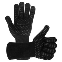 Gants de cuisine à cinq doigts résistants à la chaleur, confortables et en silicone, pour barbecue, pâtisserie et autres préparations