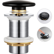 Kit de bonde escamotable pour cuisines et salles de bains, surface noire mate lisse anticorrosion, matériau durable pour centres d'affaires,