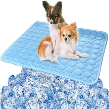 Tapis pour animaux lavable en machine, en soie glacée pour une utilisation intérieure et extérieure, coussin rafraîchissant portable et facile à