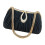 Leichte Abendtasche mit Plissee-Design und-Schwarz 1
