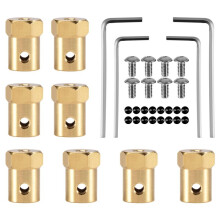 8 StüCke 5Mm Bis 12Mm Messing Kombinierer Rad Nabe Sechskant Adapter für WPL D12 C14 C24 B14 B24 B16 B36 MN D90 MN99S RC Auto Teile