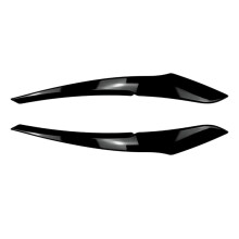 Autocollants de PaupièRes de Sourcil de Phare de Voiture RevêTement D'Habillage pour SéRie 1 F20 F21 Phare Lampe PaupièRe 2011-2014 (Noir)