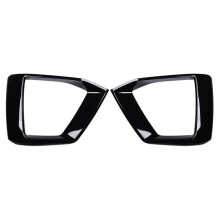 2PCS Gloss Black Car Front Bumper Fog Light Lamp Black Trim Cover Frame Lid Cap Hood for A5 S5 2020 2021 2022