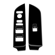 Car Window Glass Lift Panel Trim Stickers for Freed Air Crosstar 2024 Interior Accessories Bright Black RHD