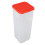 Large Red Plastic Bread Storage Box 13x34.5cm, Sealed Container 13