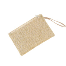 Modische Stroh-Armbandtasche, atmungsaktive Handtasche,-Khaki