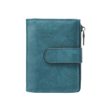 Fashion Blocking Wallet Flexibler Stauraum Weiche-Blau