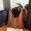Elegant Shoulder Bag Large Capacity Casual Underarm Bag-Khaki 4