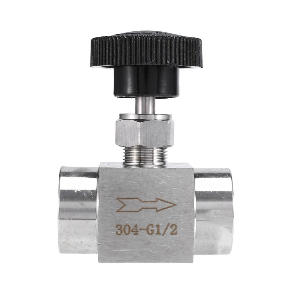 1/2 Inch Bsp Equal Female Thread Ss 304 Stainless Steel Flow Control Shut Off Needle Valve 6031002197010