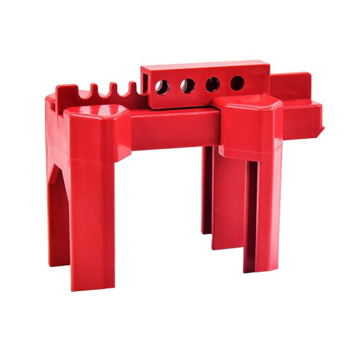 Valve Locking, Adjustable  Valve Locking Device, Small, for 1/2Inch-2-1/2Inch Outer Pipe Diameter, Red