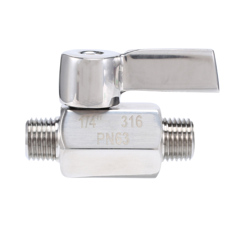 316 Stainless Valve - 1/4 Inch Npt Thread Male Small Valve (1/4Inch Male&Male) 6034256858911