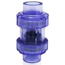 Check Valve 3/4 Inch True Union Check Valve Transparent UPVC Check Valve Pipeline Check Valve One-Way Valve