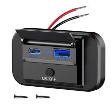 Dual Quick Charge USB QC3.0 and PD3.0 RV USB Outlet 12V USB Charger Car USB Port 12 Volt USB Outlet Socket Accessories