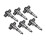 6 Pezzi 2418455390 2455-390 Elementi Pompa  Barili e Stantuffi per Mack MS300 Midliner 6.2L 1