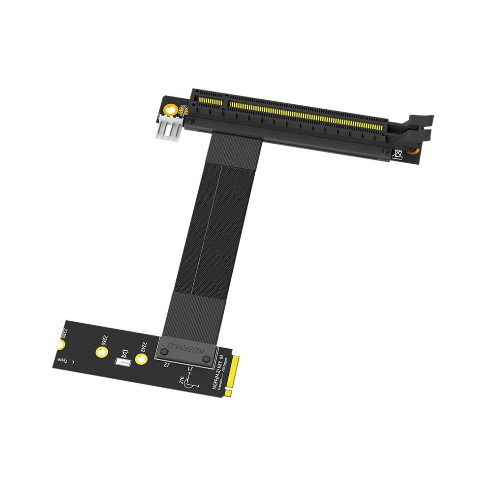Photos - Cable (video, audio, USB) Riser Cable M.2 NVME to PCIE X16 Adapter Extension Cable 90 Degree PCI Express 3.0 16X to M Key Riser Cable A