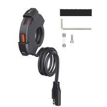 QC3.0 Motorcycle USB Charger 30W USB Fast Charger Waterproof Handlebar Mounting Bracket Charger for Bike Digital Camer