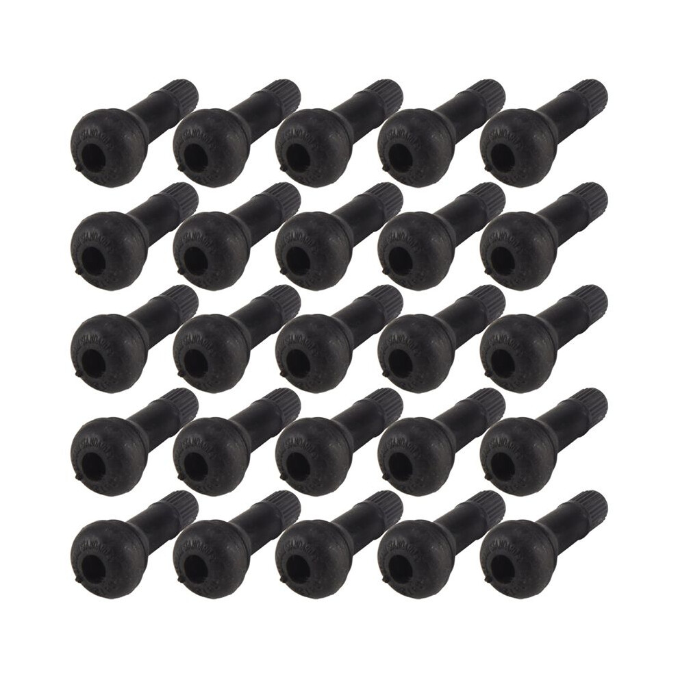25Pcs Tr 413 Short Rubber Car Tubeless Vacuum Snap-In Tire Valve Stems Alloy 6033319684016