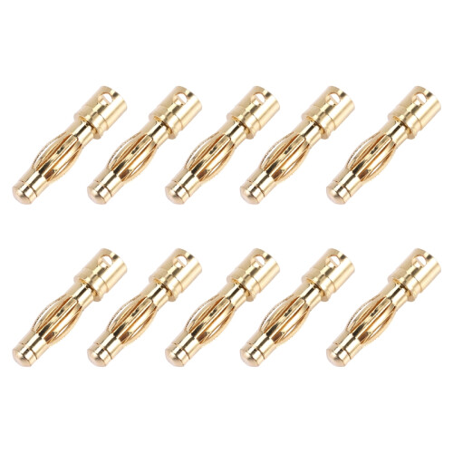 10St Guldton 4 Mm Hane Bananplugg Kulkontaktbyte