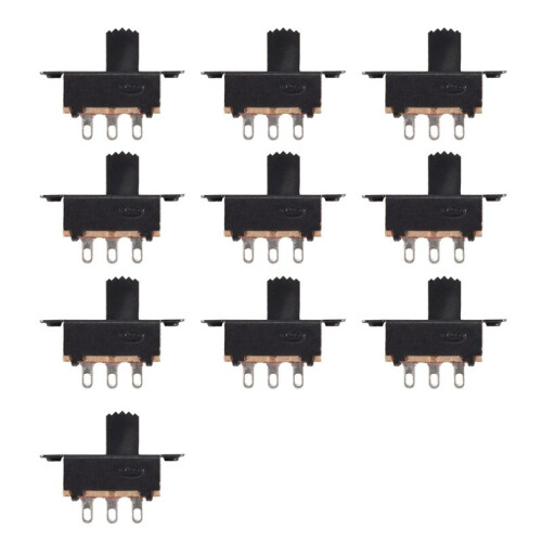 10 Pcs SS22F25-G7 2 Position DPDT 2P2T Panel Mount  Slide  Solder Lug